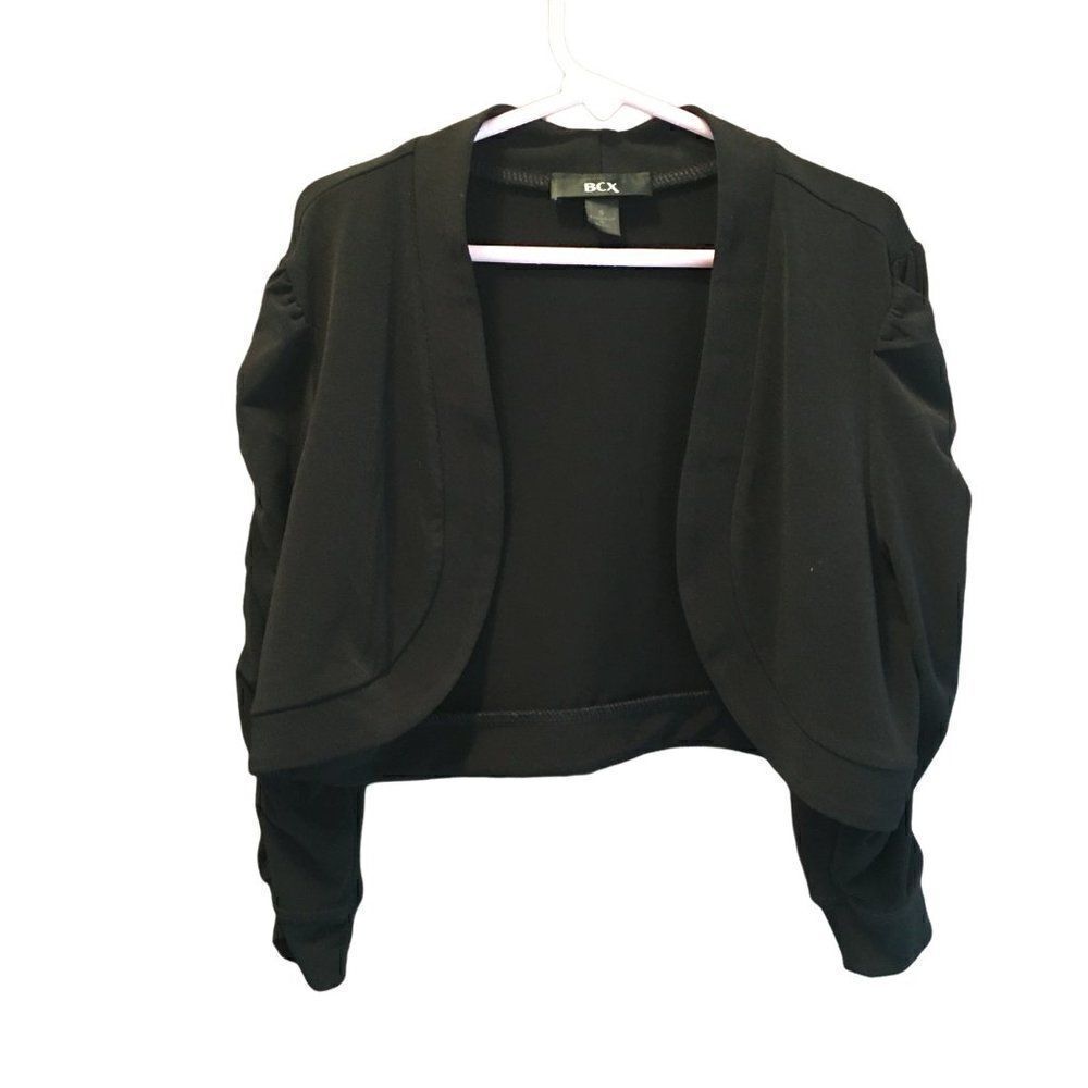 BCX crepe open jacket size small